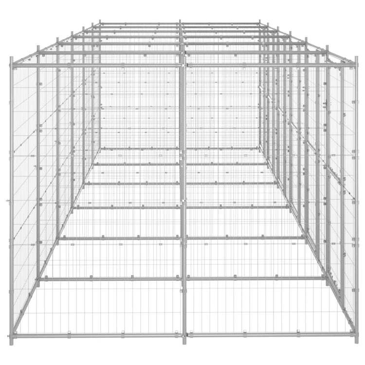 VidaXL Hondenkennel 14,52 m² gegalvaniseerd staal