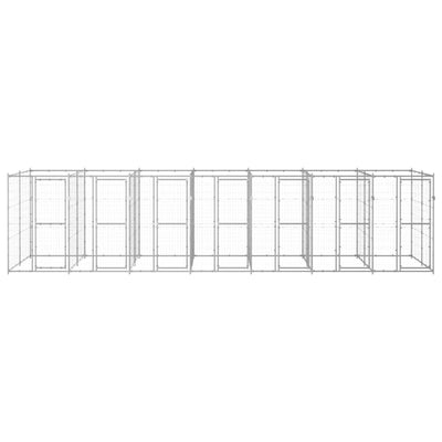VidaXL Hondenkennel 16,94 m² gegalvaniseerd staal