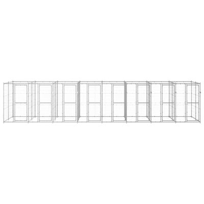 VidaXL Hondenkennel 19,36 m² gegalvaniseerd staal