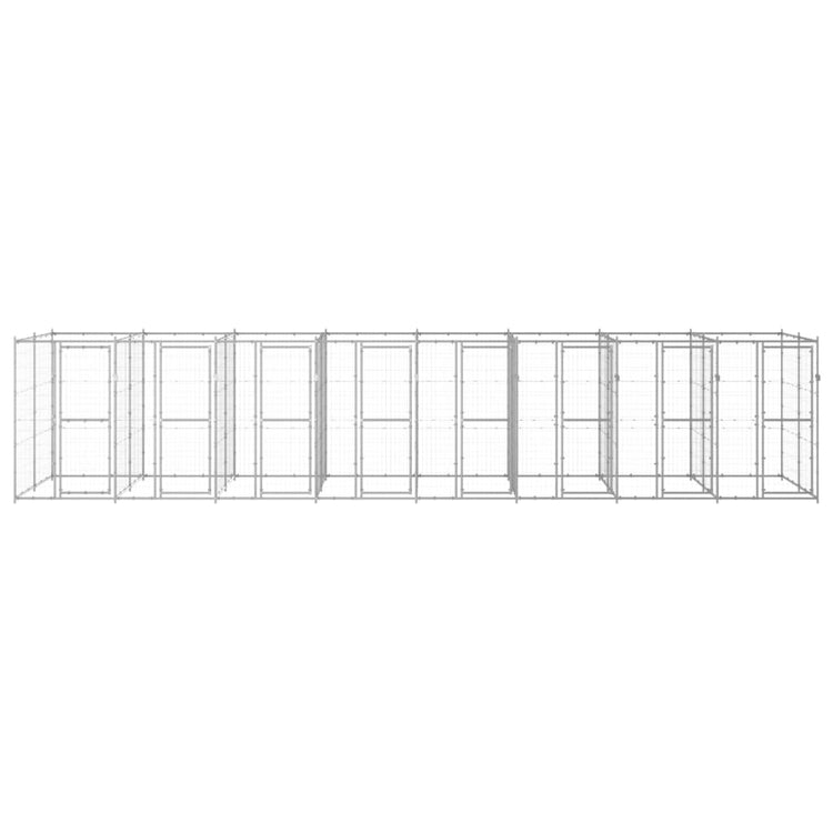VidaXL Hondenkennel 19,36 m² gegalvaniseerd staal