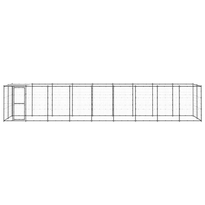 VidaXL Hondenkennel met dak 21,78 m² staal
