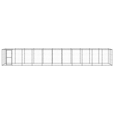 VidaXL Hondenkennel met dak 26,62 m² staal