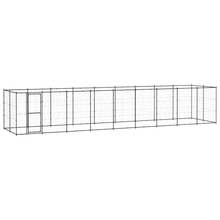 VidaXL Hondenkennel 21,78 m² staal