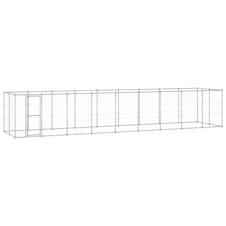 VidaXL Hondenkennel 21,78 m² gegalvaniseerd staal