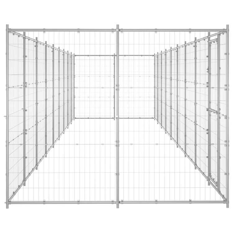 VidaXL Hondenkennel 21,78 m² gegalvaniseerd staal