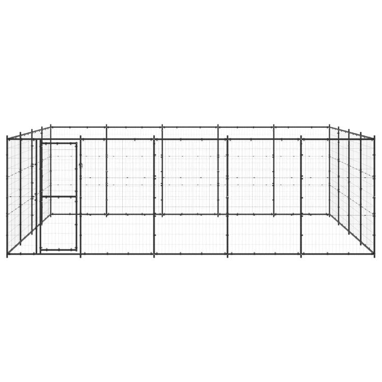 VidaXL Hondenkennel 24,2 m² staal