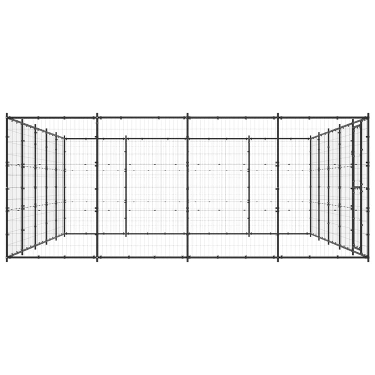 VidaXL Hondenkennel 24,2 m² staal