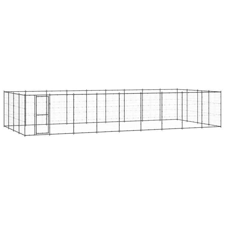 VidaXL Hondenkennel 43,56 m² staal