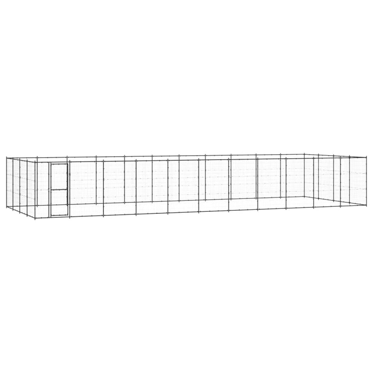 VidaXL Hondenkennel 53,24 m² staal