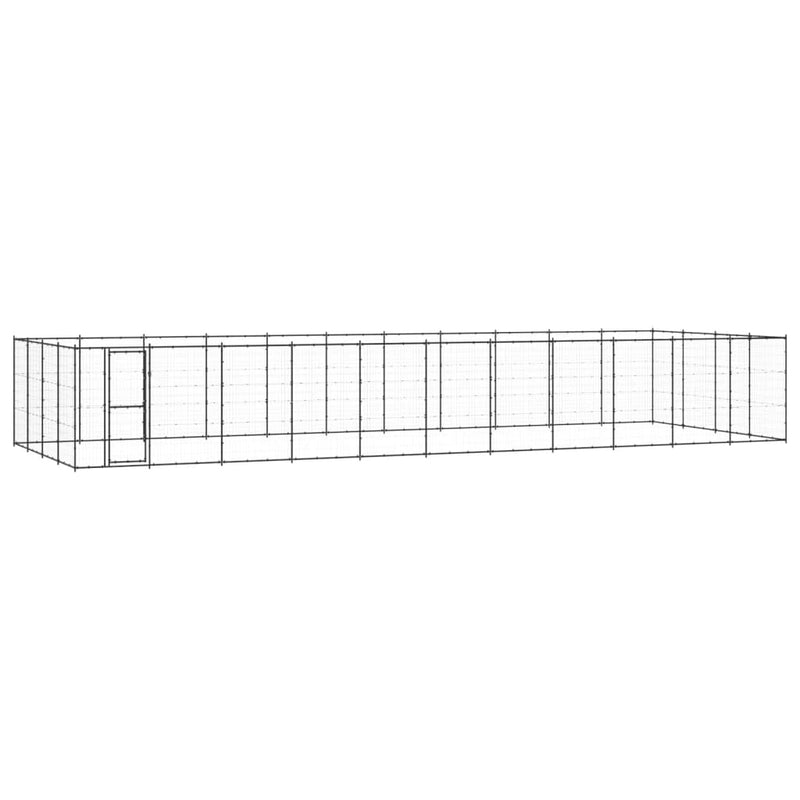 VidaXL Hondenkennel 53,24 m² staal