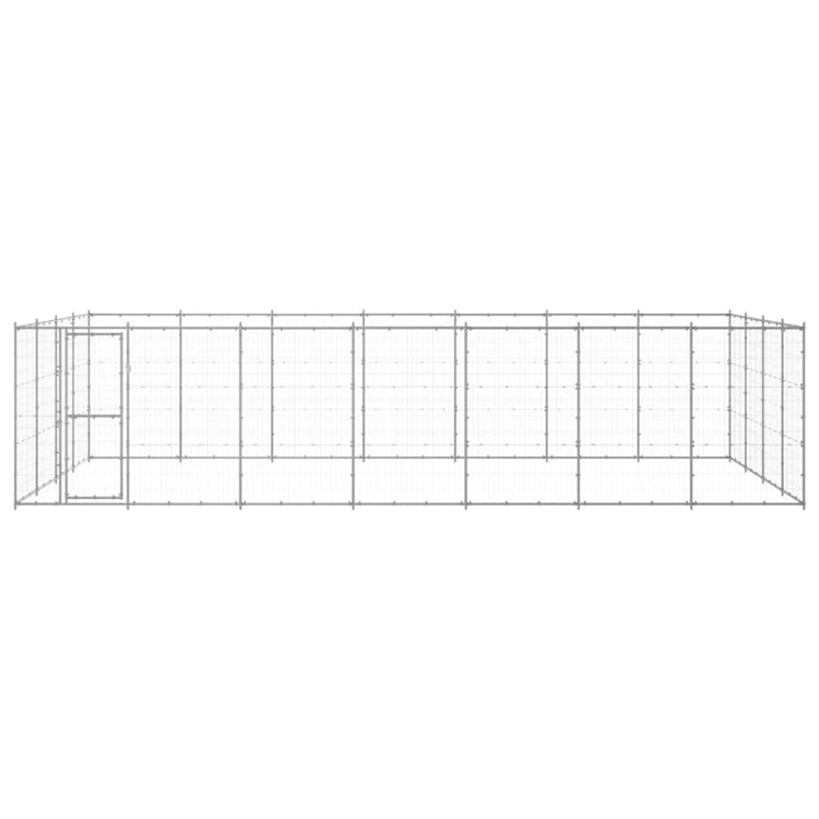 VidaXL Hondenkennel 33,88 m² gegalvaniseerd staal
