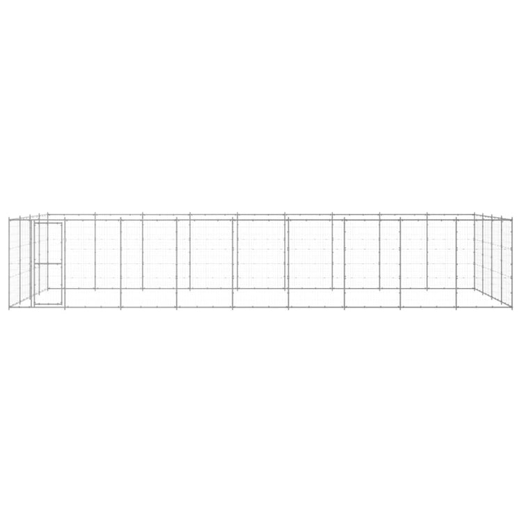 VidaXL Hondenkennel 43,56 m² gegalvaniseerd staal