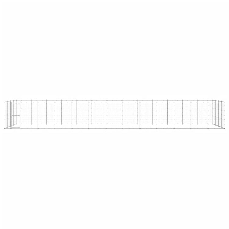 VidaXL Hondenkennel 53,24 m² gegalvaniseerd staal