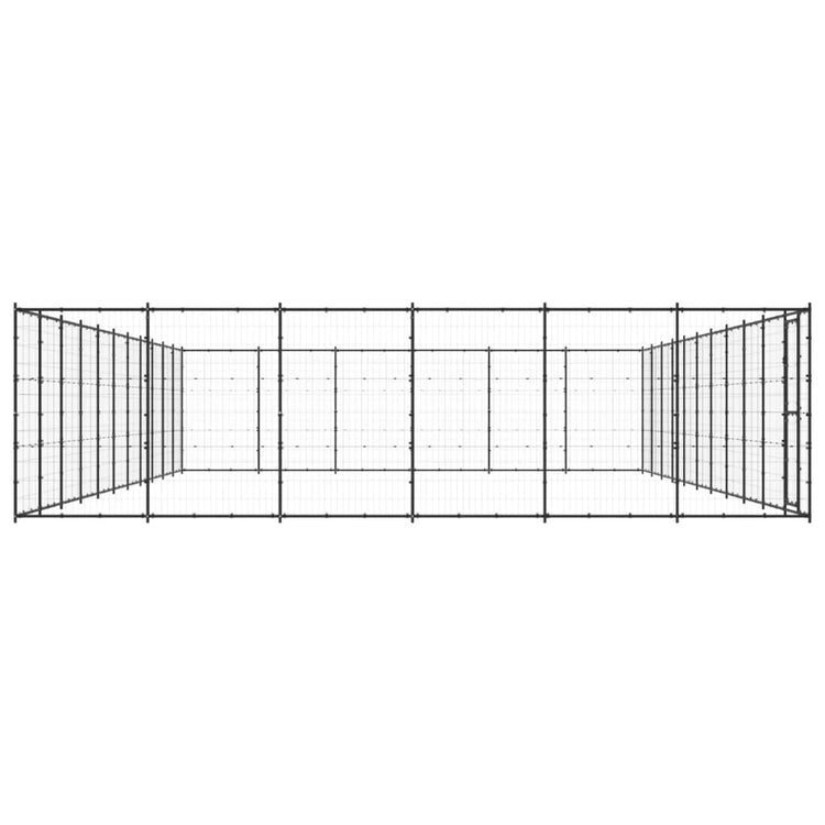 VidaXL Hondenkennel 79,86 m² staal