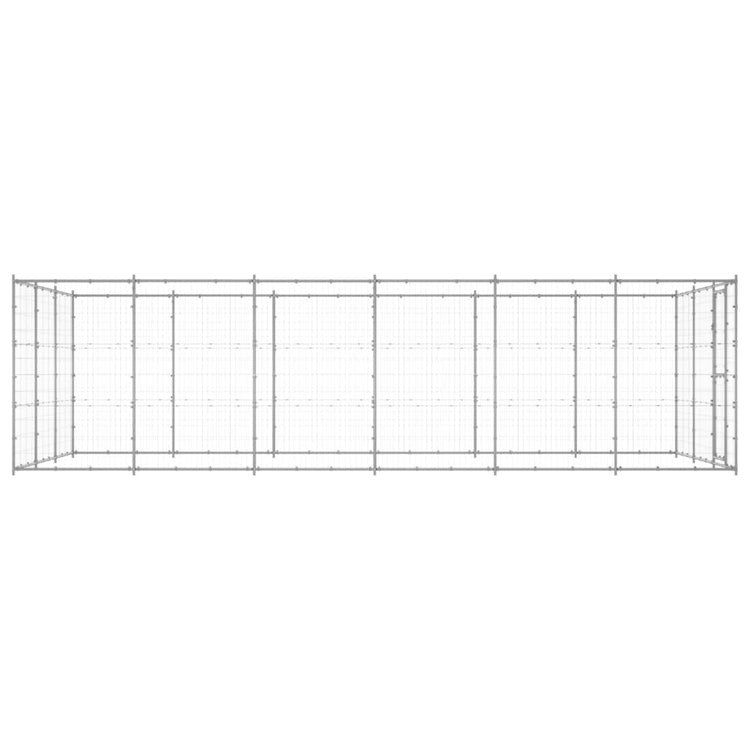 VidaXL Hondenkennel 21,78 m² gegalvaniseerd staal
