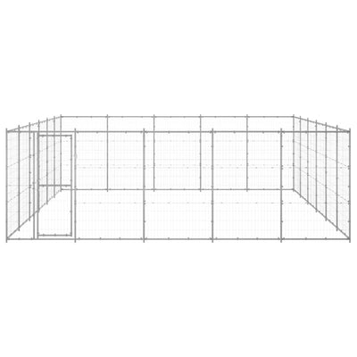 VidaXL Hondenkennel 36,3 m² gegalvaniseerd staal