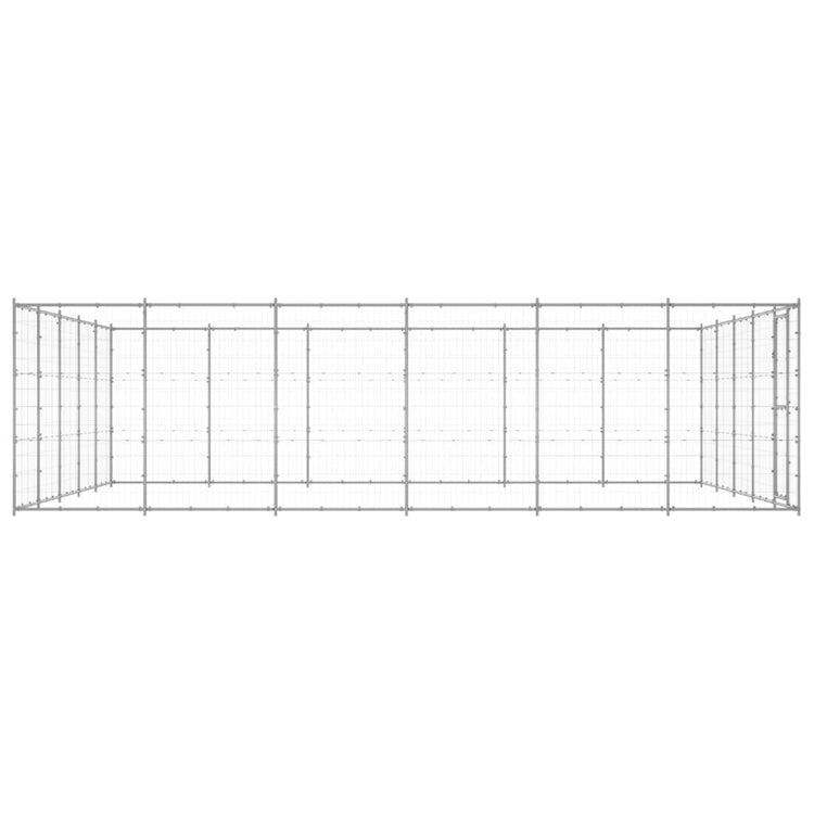 VidaXL Hondenkennel 36,3 m² gegalvaniseerd staal
