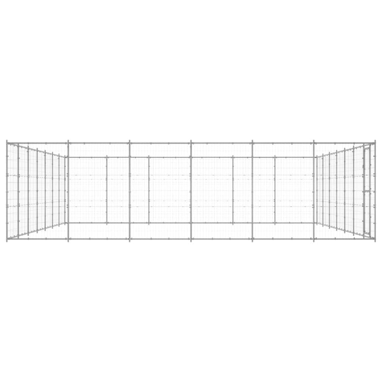 VidaXL Hondenkennel 50,82 m² gegalvaniseerd staal