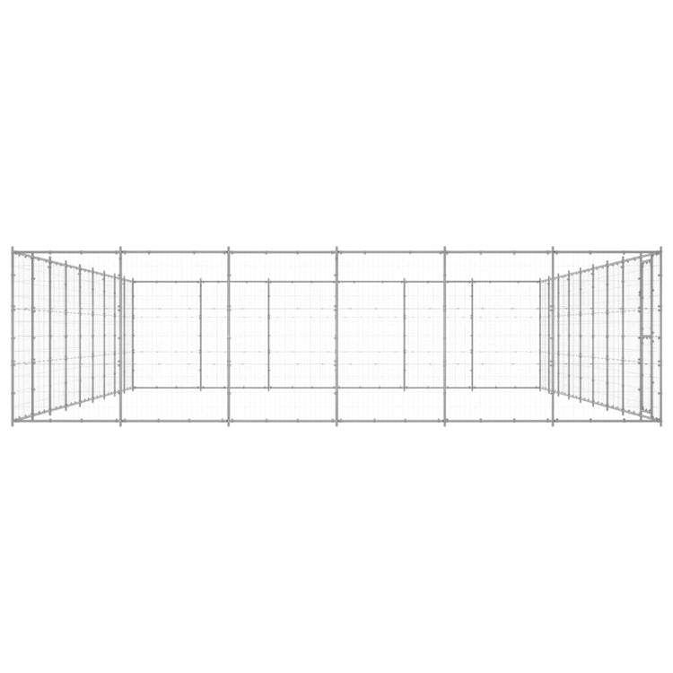 VidaXL Hondenkennel 65,34 m² gegalvaniseerd staal