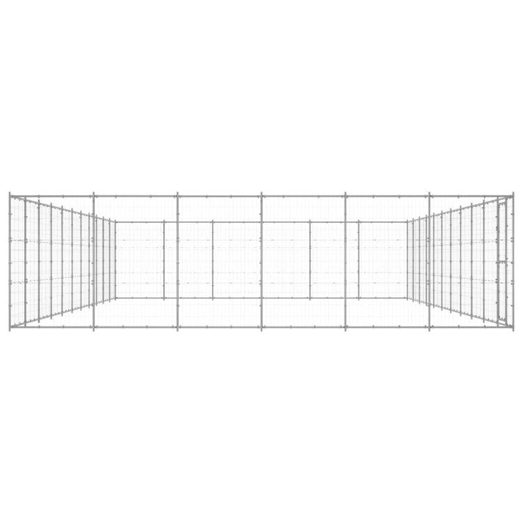 VidaXL Hondenkennel 79,86 m² gegalvaniseerd staal