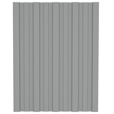 VidaXL Dakpanelen 12 st 60x45 cm gegalvaniseerd staal grijs