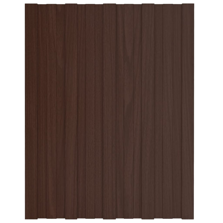 VidaXL Dakpanelen 12 st 60x45 cm gegalvaniseerd staal bruin