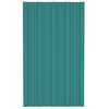 VidaXL Dakpanelen 12 st 80x45 cm gegalvaniseerd staal groen