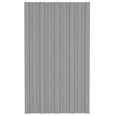 VidaXL Dakpanelen 12 st 80x45 cm gegalvaniseerd staal grijs