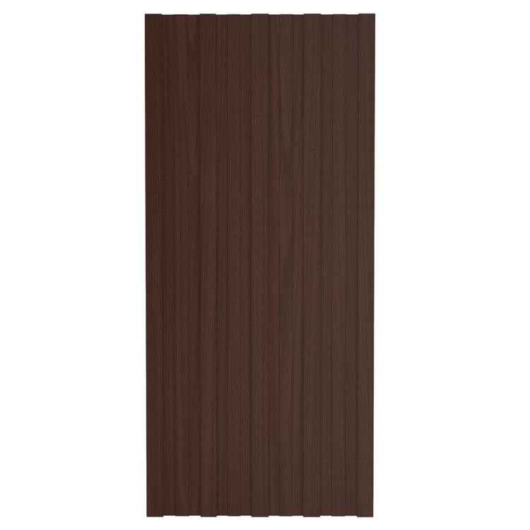 Vidaxl dakpanelen 12 st 100x45 cm gegalvaniseerd staal bruin