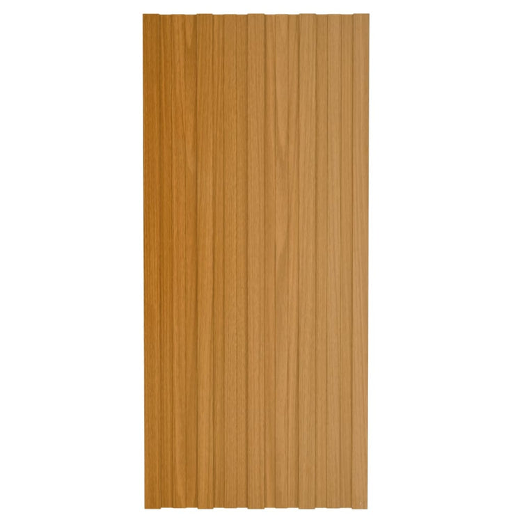 Vidaxl dakpanelen 12 st 100x45 cm gegalvaniseerd staal lichthout