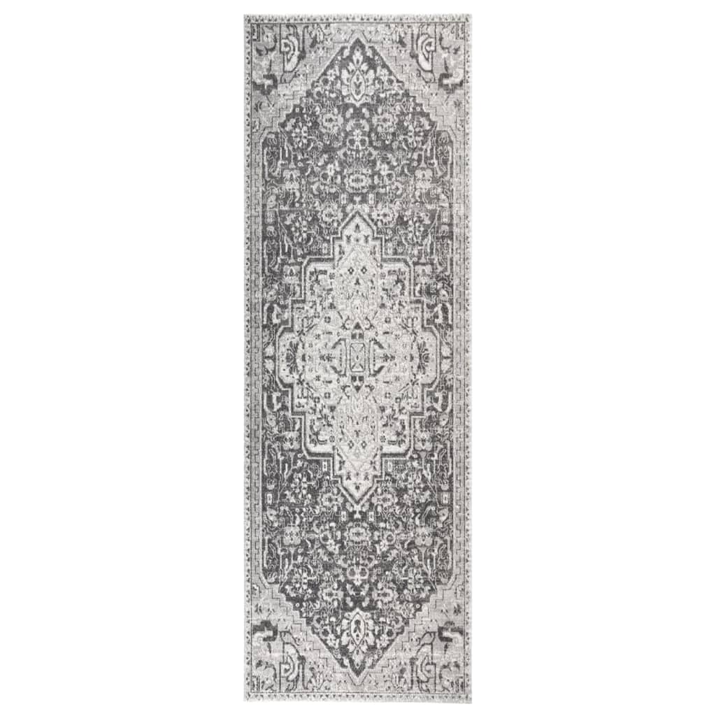 Vidaxl buitenkleed platgeweven 80x250 cm lichtgrijs
