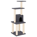Vidaxl kattenkrabpaal met sisal krabpalen 105 cm donkergrijs - afbeelding 2