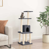 Vidaxl kattenkrabpaal met sisal krabpalen 105 cm donkergrijs - afbeelding 1