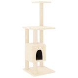 Vidaxl kattenkrabpaal met sisal krabpalen 104 cm crèmekleurig - afbeelding 2