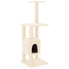 Vidaxl kattenkrabpaal met sisal krabpalen 104 cm crèmekleurig