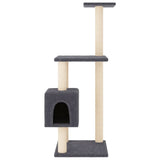 Vidaxl kattenkrabpaal met sisal krabpalen 104 cm donkergrijs - afbeelding 3