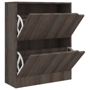 Vidaxl schoenenkast 2 deuren 59x24x74 cm bewerkt hout sonoma eiken - afbeelding 2
