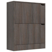 Vidaxl schoenenkast 2 deuren 59x24x74 cm bewerkt hout sonoma eiken - afbeelding 3