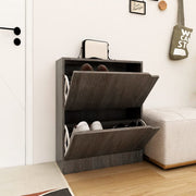 Vidaxl schoenenkast 2 deuren 59x24x74 cm bewerkt hout sonoma eiken - afbeelding 1