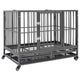 Vidaxl hondenbench met wielen 102x72x85 cm staal