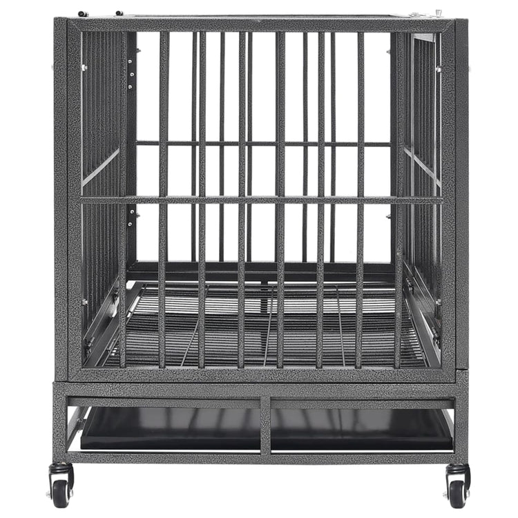 Vidaxl hondenbench met wielen 102x72x85 cm staal