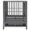 Vidaxl hondenbench met wielen 102x72x85 cm staal
