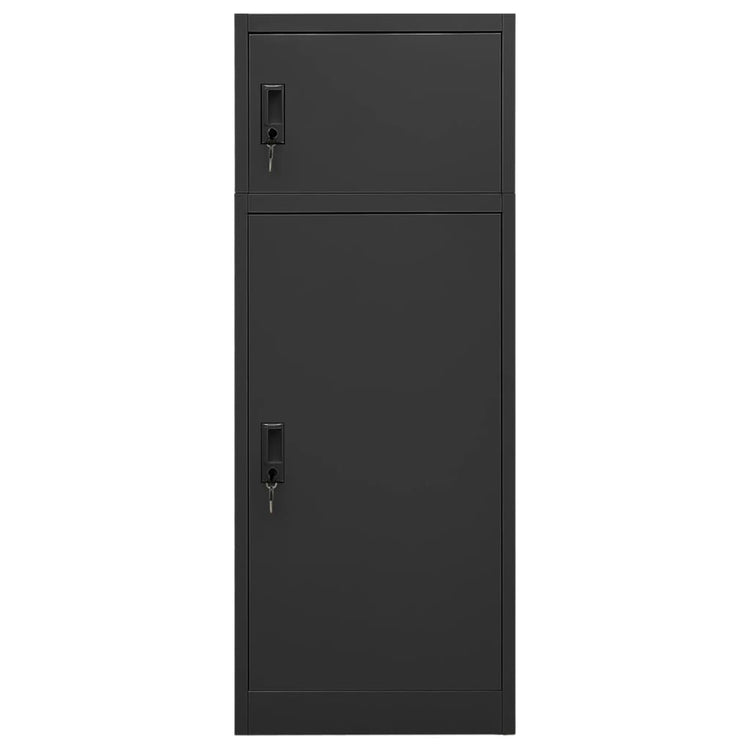 Vidaxl zadelkast 53x53x140 cm staal antracietkleurig