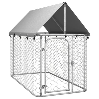 Vidaxl hondenkennel voor buiten met dak 200x100x150 cm