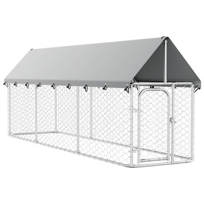 Vidaxl hondenkennel voor buiten met dak 400x100x150 cm