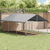 Vidaxl hondenkennel voor buiten met dak 400x200x150 cm - afbeelding 3