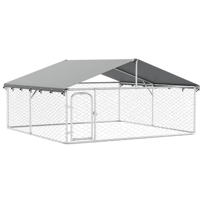 Vidaxl hondenkennel met dak 300x300x150 cm
