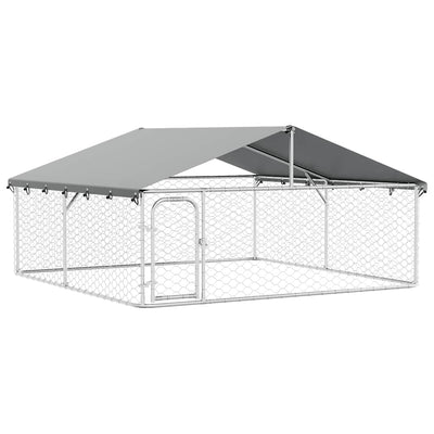 Vidaxl hondenkennel met dak 300x300x150 cm