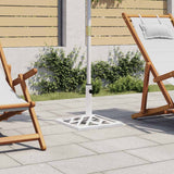 Vidaxl parasolvoet 44x44x31 cm gietijzer wit - afbeelding 1