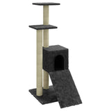 Vidaxl kattenmeubel met sisal krabpalen 92 cm donkergrijs - afbeelding 2